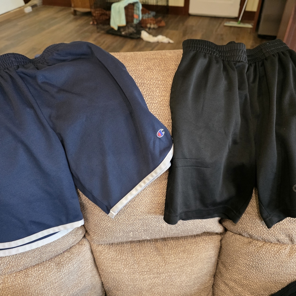 Champion Kids' Blue and Black Athletic Shorts